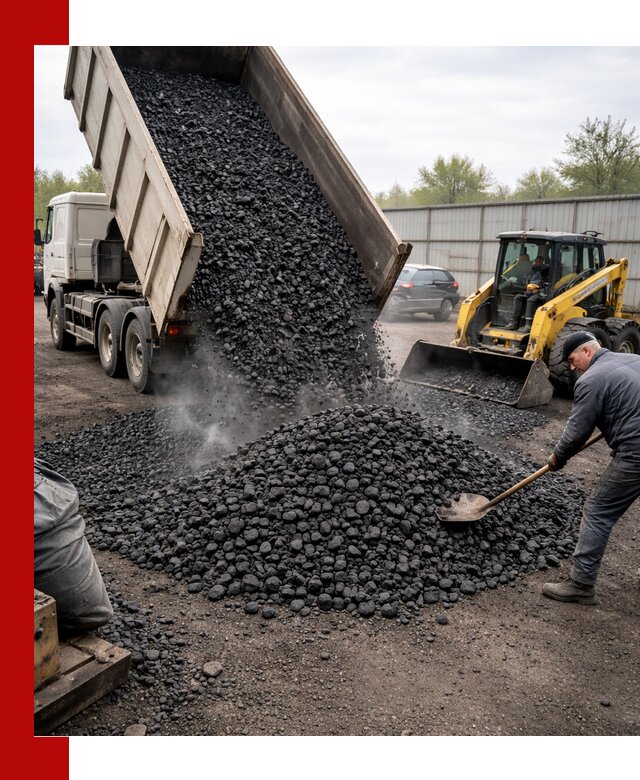 Доставка угля орех в Краснокамске оптом и в розницу