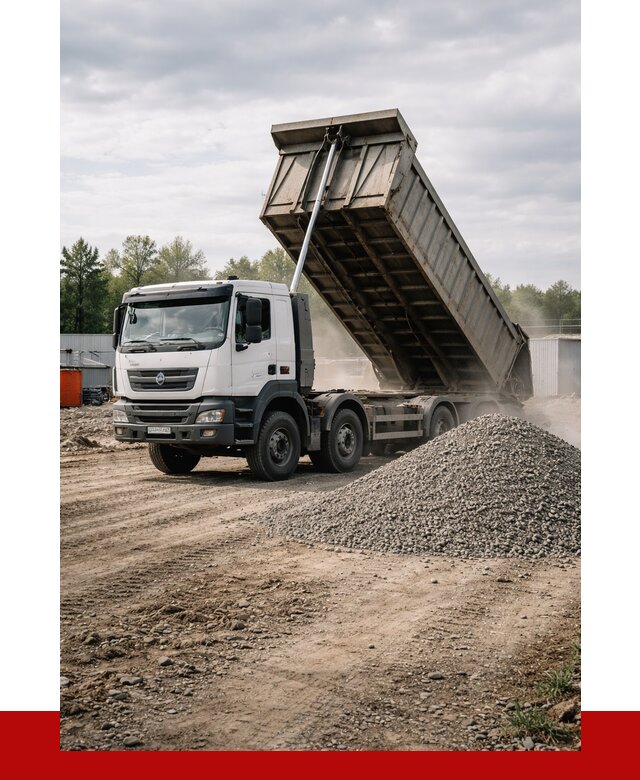 Доставка самосвалом 40 кубов в Краснокамске от 9123 р. | ПРОНЕРУДКнм