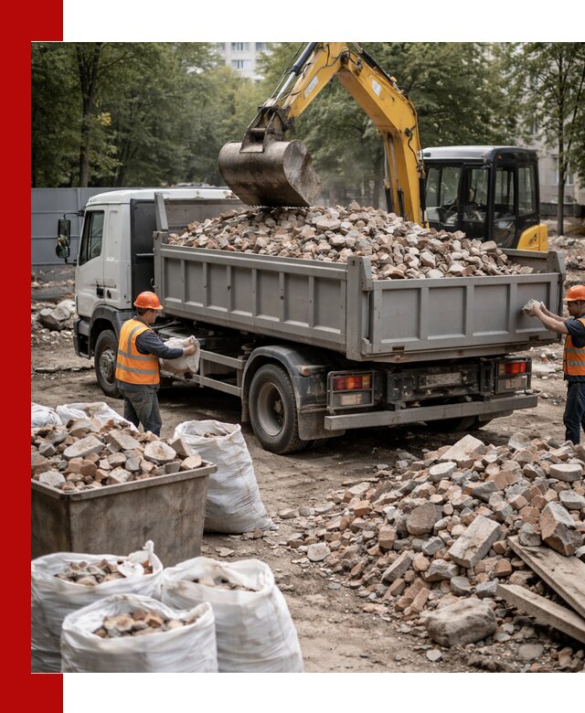 Вывоз строительного мусора в Краснокамске с самосвалами и контейнерами