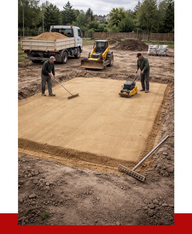 Устройство песчаной подушки в Краснокамске от 4562 р. ПРОНЕРУДКнм